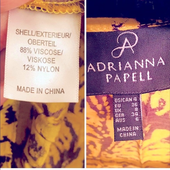 Adrianna Papell Mustard Plum Drawstring Dress 4 💜 - Picture 10 of 13